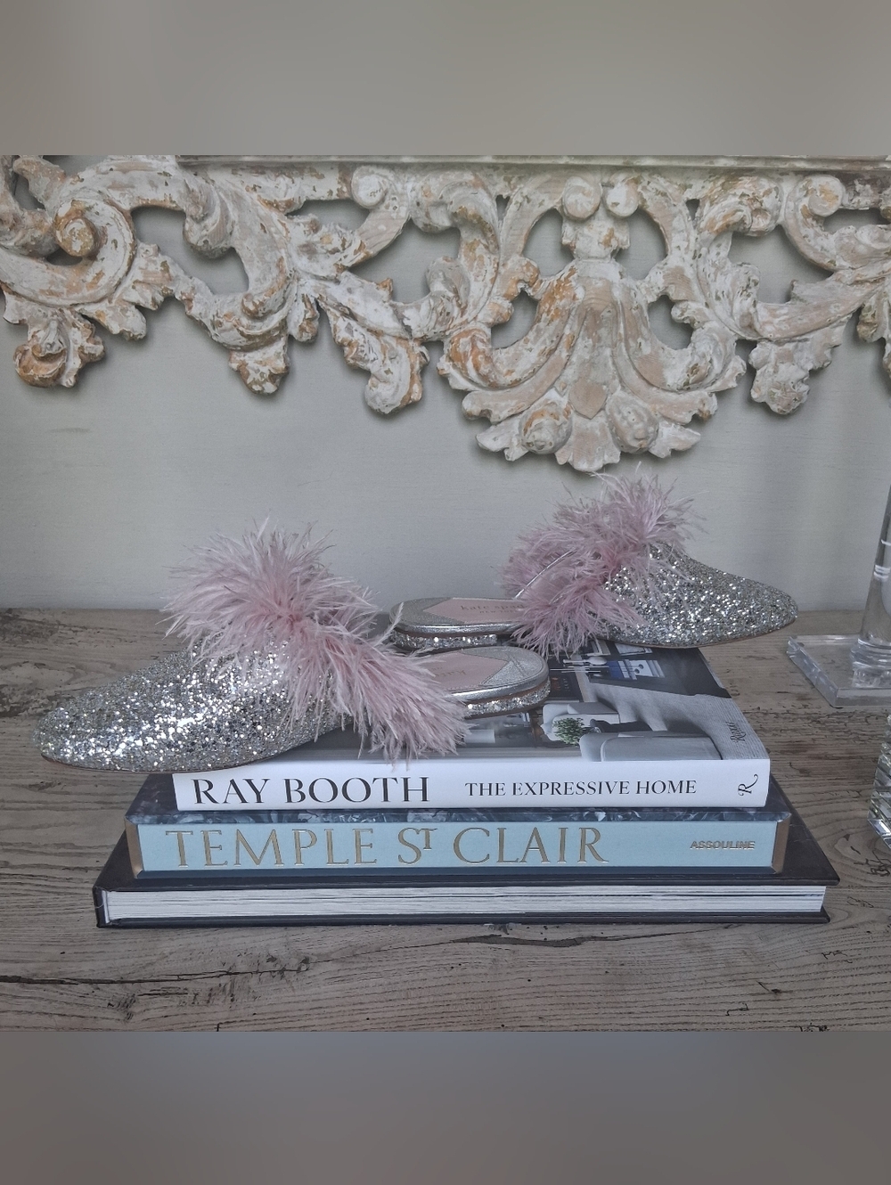 Kate Spade New York Silver and Pink Marabou Mules Size 10 - Picture 5 of 11
